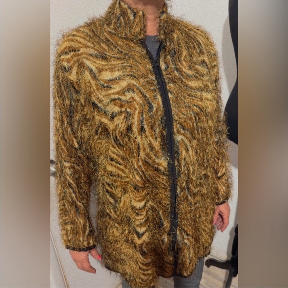Brown Fuzzy Women's Jacket - Picture 9 of 9